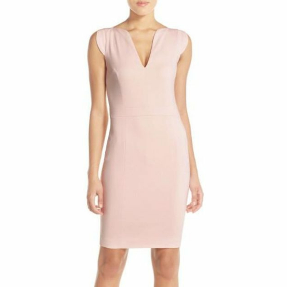French Connection Blush Pink Lolo Stretch Dress